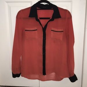 Mine sheer blouse, size small